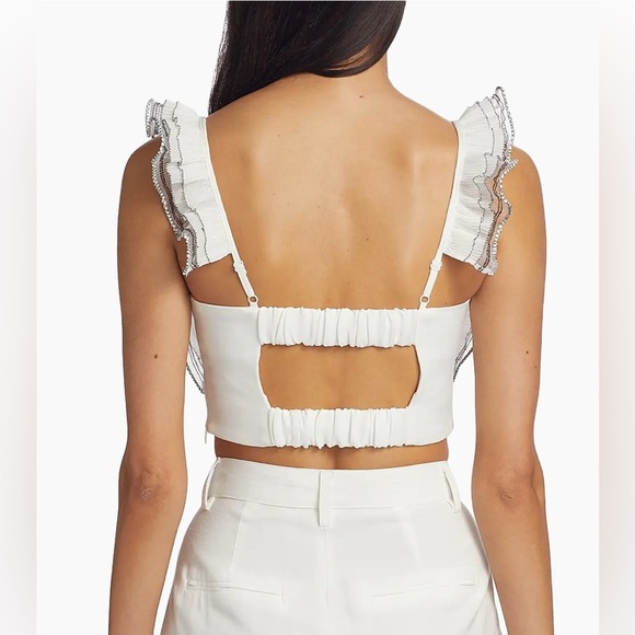 NWT Elliatt $240 Swirling Rosette Crop Top Size L - Picture 2 of 11